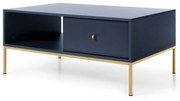 PROXIMA.store - Dizajnový konferenčný stolík - PIERA FARBA: modrá, FARBA NÔH: zlatá