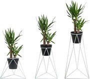 STOJAN NA KVETINÁČ TRIANGLE 40X45X24 CM BIELA