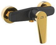 Laveo Rubio, nástenná sprchová batéria, čierna-zlatá lesklá, LAV-BVR_740G