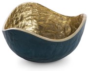 DEKORAČNÁ KOVOVÁ MISKA PEDRO3 (07) 17X17X9 CM TMAVOMODRÁ