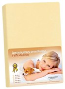Jersey prestieradlo s elastanom vanilková, 140 x 200 cm