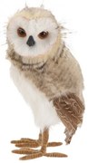 Dekoračná sova – hnedobiela 23 cm