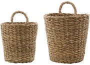 House Doctor Úložný kôš z morskej trávy Here Natural – sada 2 ks