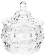 Sklenená úložná dóza na curovinky - Ø 10*11 cm