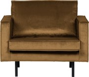 BePureHome Rodeo zamatové dizajnové kreslo - Zlatá