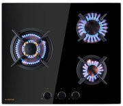 Klarstein Goldflame 3, plynová varná doska, 3 Messing horáky, sklokeramika