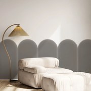 Zamatový čalúnený panel - Oblúk - 30x80cm Farba: Šedá