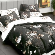 Bavlnené obliečky Homa ODETA DARK GREY 7-dielna sada 140x200 cm