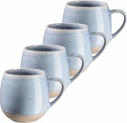 Mäser Súprava hrnčekov 4 ks AQUATA – 355 ml, modrá, 355 ml