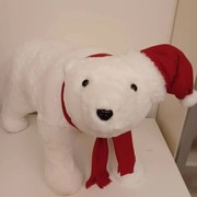 DECOLED Plyšový medvedík, 70 x 28 x 44 cm, biely