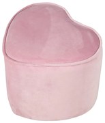 Svetloružový zamatový detský puf Lil Sofa – Roba