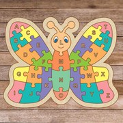 Detské drevené puzzle - Abeceda motýľ A-ZET 26 dielikov | SENTOP H009: 20 x 15 cm 4150-63807 H009