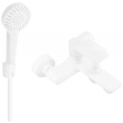 Mexen Royo R05 vaňová batéria so sprchovacím setom, biela - 7223R05-20