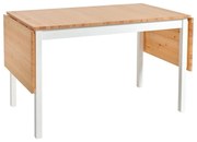 Borovicový rozkladací jedálenský stôl s bielou konštrukciou Bonami Essentials Brisbane, 120 (200) x 70 cm
