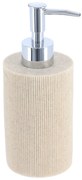 Dávkovač mydla Porzio, piesková/s chrómovými prvkami, 310 ml