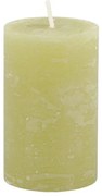 Machová široká sviečka Macon Rustic moss - Ø 5*8 cm/ 16h