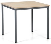 Jedálenský stôl TRIVIA, 80x80 cm, tmavo sivá podnož, breza