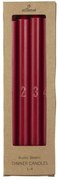 Ib Laursen Adventné sviečky 1-4 Red – set 4 ks