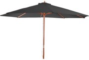 Slnečník Florida Ø 3,5m - polyester/drevo 7kg - antracit