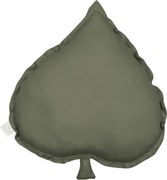 Ľanový vankúš lipový list olivová 38×43 cm