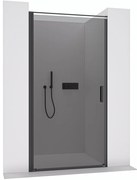 CERANO - Sprchové krídlové dvere Porte L/P - 8 mm - čierna matná, grafitové sklo - 80x195 cm, CER-CER-8050BD7248