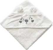 Detská osuška s kapucňou NUBI 75x75 cm, biela