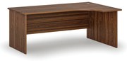 Rohový kancelársky písací stôl PRIMO WOOD, 180x120 cm, pravý, orech