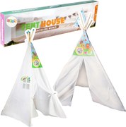 LEAN Toys Detský stan Tipi s mráčikmi, vodotesný domček do záhrady