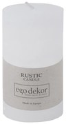 Biela sviečka Rustic candles by Ego dekor Rust, doba horenia 38 h