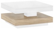 Konferenčný stolík, biela/ dub sonoma, MANDY