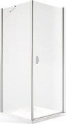 Roltechnik Outlet Štvorcový alebo obdĺžnikový sprchový kút DCO1+DB - otváracie dvere s pevnou stenou - bez vaničky ROTH-Variant: šírka dverí: 80 cm, …