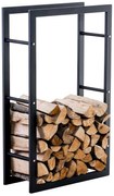 Stojan na palivové drevo Keri V3 25x60x100, čierny