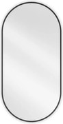 Mexen Loft oválne kúpeľňové zrkadlo 100 x 50 cm, čierny rám - 9851-100-050-000-70