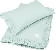 Junior obliečky s volánikmi zelená 100x135cm