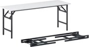 Konferenčný stôl FAST READY, 170x50 cm, čierna podnož, biela