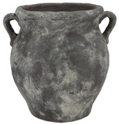 Šedá antik rustikálna váza s ušami Gamla - 20**19*21 cm