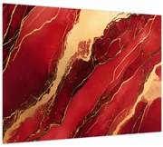 Obraz - Červeno-zlatý mramor (70x50 cm)