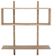 Nástenná knižnica z mangového dreva v prírodnej farbe 96,5x110,5 cm Millian – Bloomingville