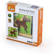 Viga puzzle z kociek zvieratká z farmy