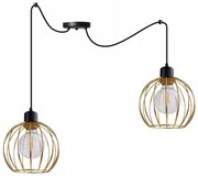 Závesné svietidlo Toronto Spider, 2x zlaté drôtené tienidlo, (výber z 2 farieb konštrukcie)