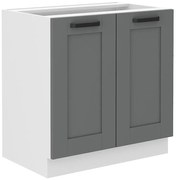 Kuchynská skrinka Luna dustgrey/biela 80D 2F BB