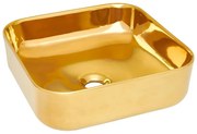 Invena Reja, keramické umývadlo na dosku 390x390x140 mm, zlatá lesklá, INV-CE-39-009-C