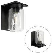 Moderná nástenná lampa čierna IP54 - Marshall
