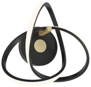 Zuma Line MB9717-1-3BGN - LED Nástenné svietidlo INDIGO LED/14W/230V čierna/zlatá