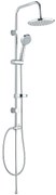 Kuchinox Cento, nástenný sprchový stĺp s hlavovou a ručnou sprchovou hlavicou, chrómová, LAV-PKC_00OX