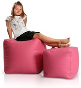 Sedací vak taburetka veľká ružová TiaHome