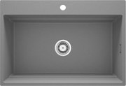 Deante Magnetic, 1-komorový granitový drez 760x520x220mm, šedá metalíza, DEA-ZRM_S10B
