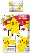 Bavlnené posteľné obliečky Pokémon Pikachu No. 025 - 100% bavlna - 70 x 90 cm + 140 x 200 cm