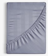 Goldea damašková napínacia plachta - tmavo sivé prúžky so saténovým leskom 80 x 160 cm