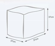 Sedací vak taburetka Cube L gold nepremokavý TiaHome